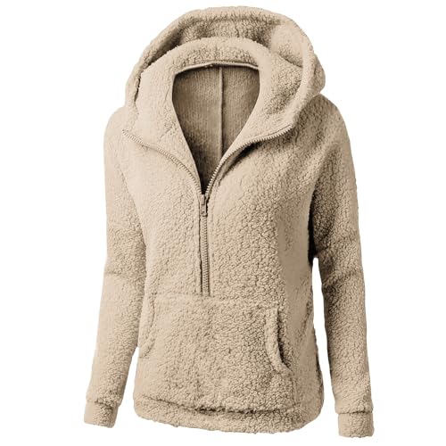 Womens Jackets Hoodies Coats for Women Long Sleeve Warm Fuzzy Hooded Basic Winter Fall Outerwear 2025 Trendy Y2K
