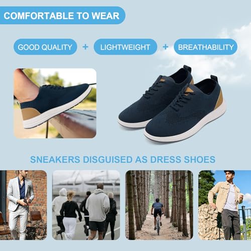 Image of Casual Dress Shoes for Men Business Oxfords Fashion Sneakers Comfortable Loafers Men's Walking Shoes