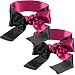 2 Pack Sleeping Mask Satin Eye Mask Black Red Blindfold, 150 cm