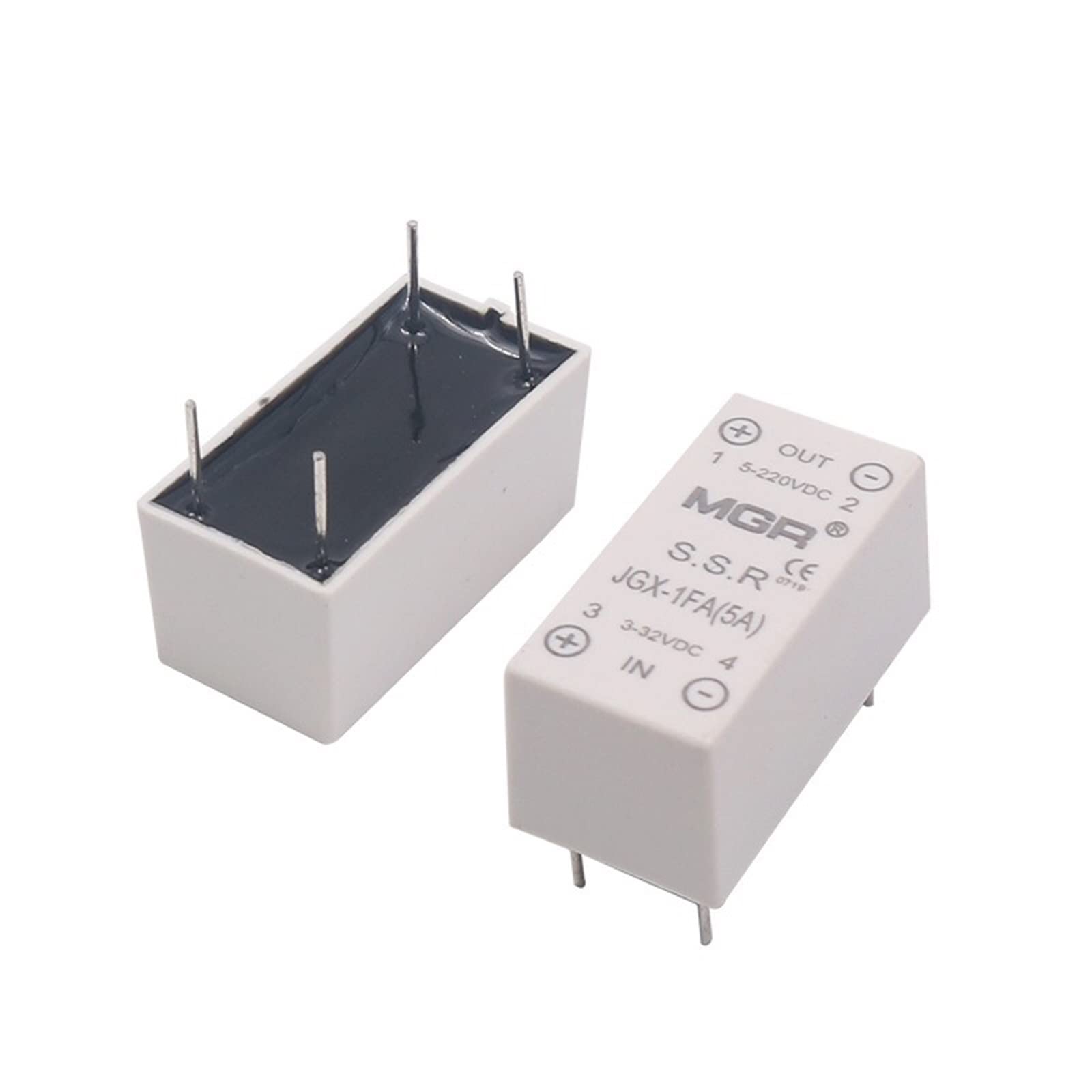 2pc 5A Mager SSR DIP DC-DC Relé de estado sólido DC Control DC JGX-1FA 5A Piezas de recambio