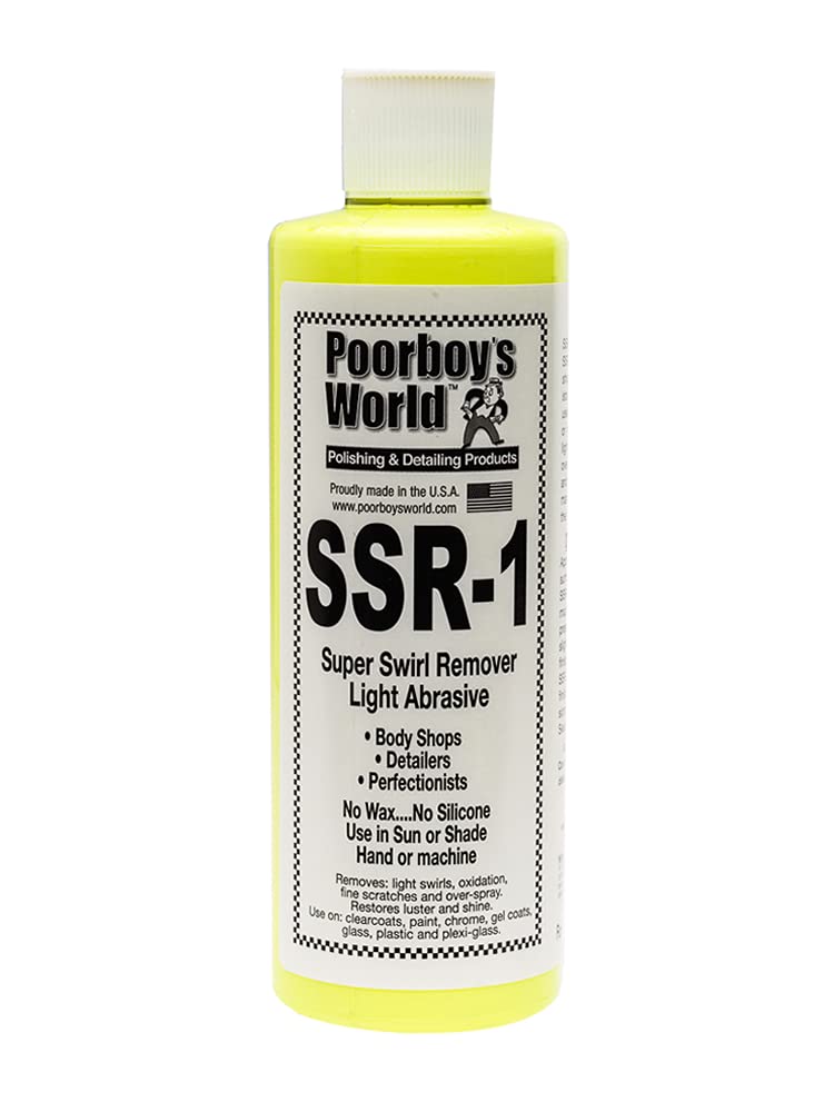 Poorboy’s World Super Swirl Remover SSR1 Light Abrasive Polish That Easily Removes Light Swirl Marks,