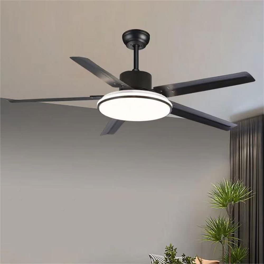 Plafonnier ventilateur nordique en acrylique avec éclairage LED 36W haute performance