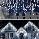 Seguro y fácil de instalar: la barrera fotoeléctrica de Navidad LED con salida de bajo voltaje de 30 V, segura al tacto, no se calienta durante un uso prolongado. La luz LED está equipada con un cable de 3 metros de largo para resolver el problema de la distancia entre la luz y el enchufe. Cuélgalos donde quieras