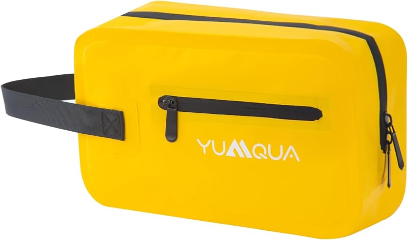Necessaire de viagem YUMQUA em PVC com zíper, amarela, 1 unidade