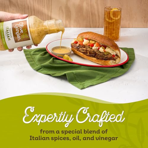 Image of Olive Garden Signature Italian Dressing, 36 fl. oz., Made with Italian Spices, Oil and Vinegar, Perfect Chicken Marinade, Sandwich Spread or Salad Dressing (Pack of 4)