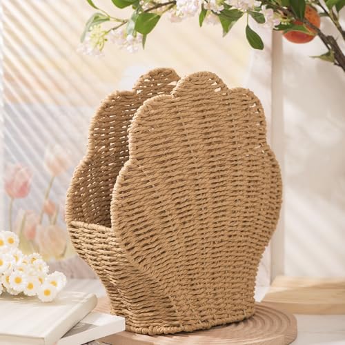 Panier tressé motif coquillage : corbeille de stockage robuste - 7