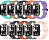 Bands Compatible with Xiaomi Redmi Watch 4/Xiaomi Smart Band 9 Pro Strap Replacement Multicolor [10 Pack] Soft Silicone Watch Bands Perfect for Red Mi Watch 5 / MI Band 8 Pro Straps for Man Woman -  Z.DuDuZAZA