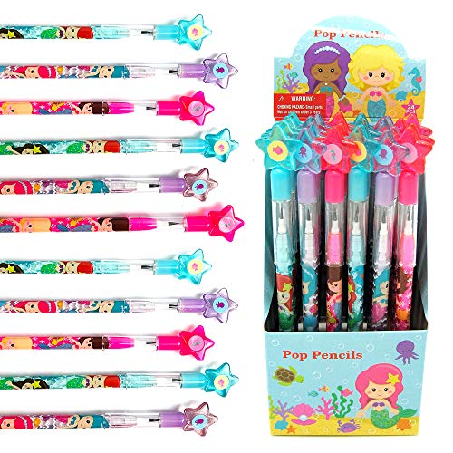 Crayons à papier multi-pointes sirène Tinymills : papeterie fantaisie pour enfants