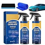 2 Stück Quick Effect Coating Agent, 2025 Neu 3 in 1 Hochschutz Auto Schnellbeschichtungsspray, Upgrade Repariert Car Coating Spray, Spray Auto, Repariert Kratzer und Abnutzungserscheinungen Schnell