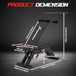 Weight Bench, Heavy Duty FID Adjustable Exercise Bench with Leg Extension, 1000 lbs Capacity, 12 Positions, Steel Frame with Wheels, for Home Gym Workout Training&Weight Bench with Leg Extension