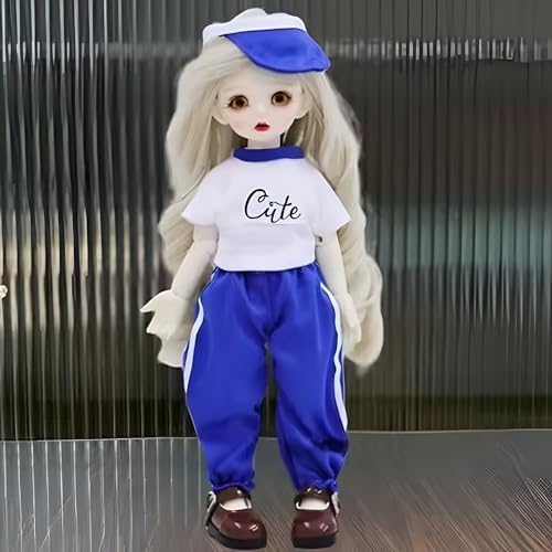 Image of Tickles Set Movable Jointed Makeup Cute Girl Brown Eyes Doll for Kids Girls (Size: 30 cm Color & Design: May Vary)