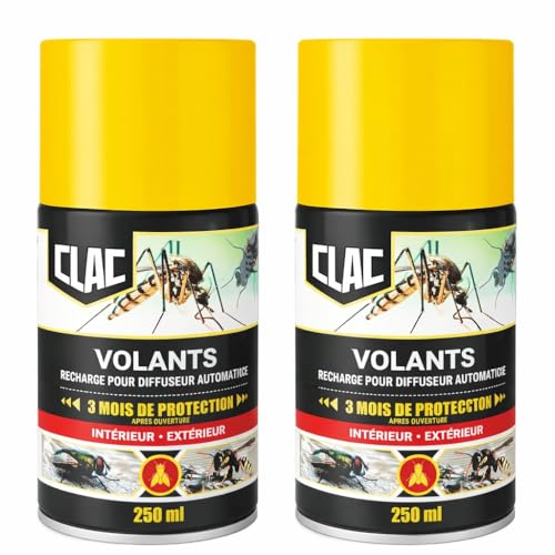 MOUCH'CLAC - Recharge Pyrèthre Anti Mouches & Anti Moustiques - Lot de 2 - Manuel ou pour...