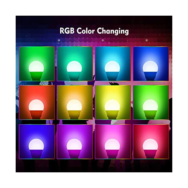 E14 Led Lampe 6W RGBW Äquivalent 40W, Farbwechsel Glühbirne Dimmbar, 2700K Schraubglühbirnen mit Fernbedienung… – Bild 7
