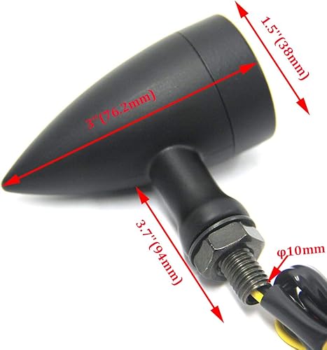 Miniatura 10 de MISS MOLY Cromo motocicleta LED señales de giro rojo freno luz corriente bala