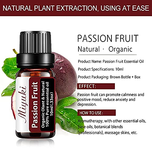 Passion Fruit Essential Oil For Diffuser For Home Office Bedroom Bathroom Study Living Yoga Spa Large Room Outdoors -2 Pack X10Ml #TOP7