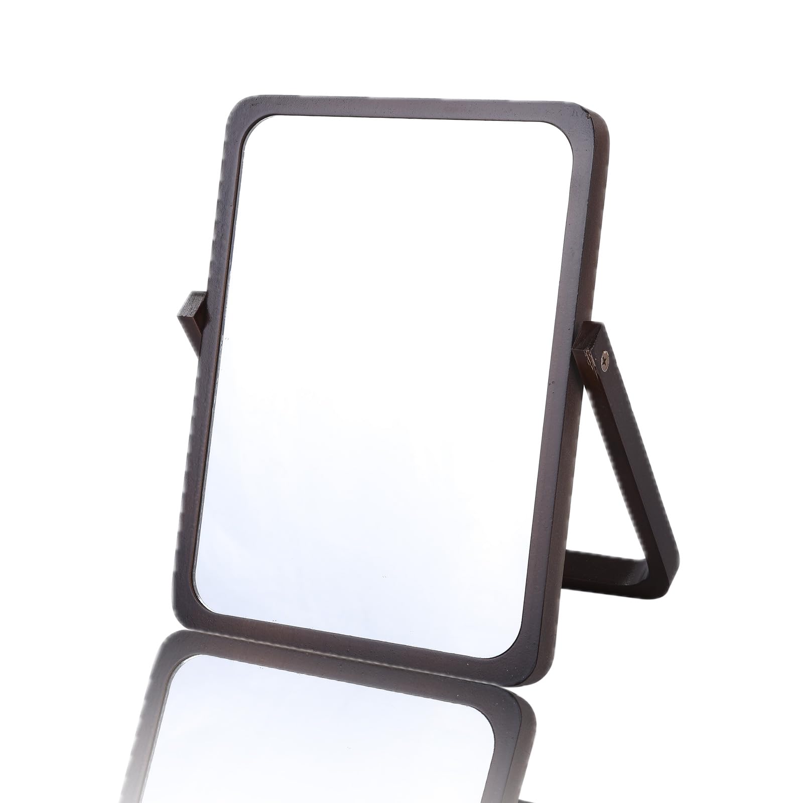 Amazon.co.jp: (アウプル) 卓上ミラー 27×20cm 木製 鏡 天然木 メイク 