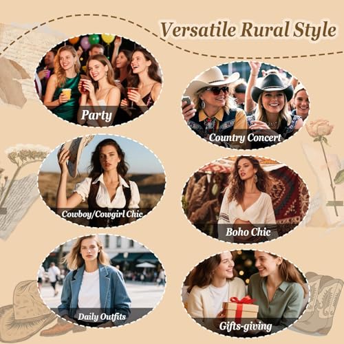 Western Earrings Jewelry for Women Gold/Silver Turquoise Earrings Vintage Concho Earings Country Concert Outfits Western Christmas Jewelry Gifts for Women Stocking Stuffers4