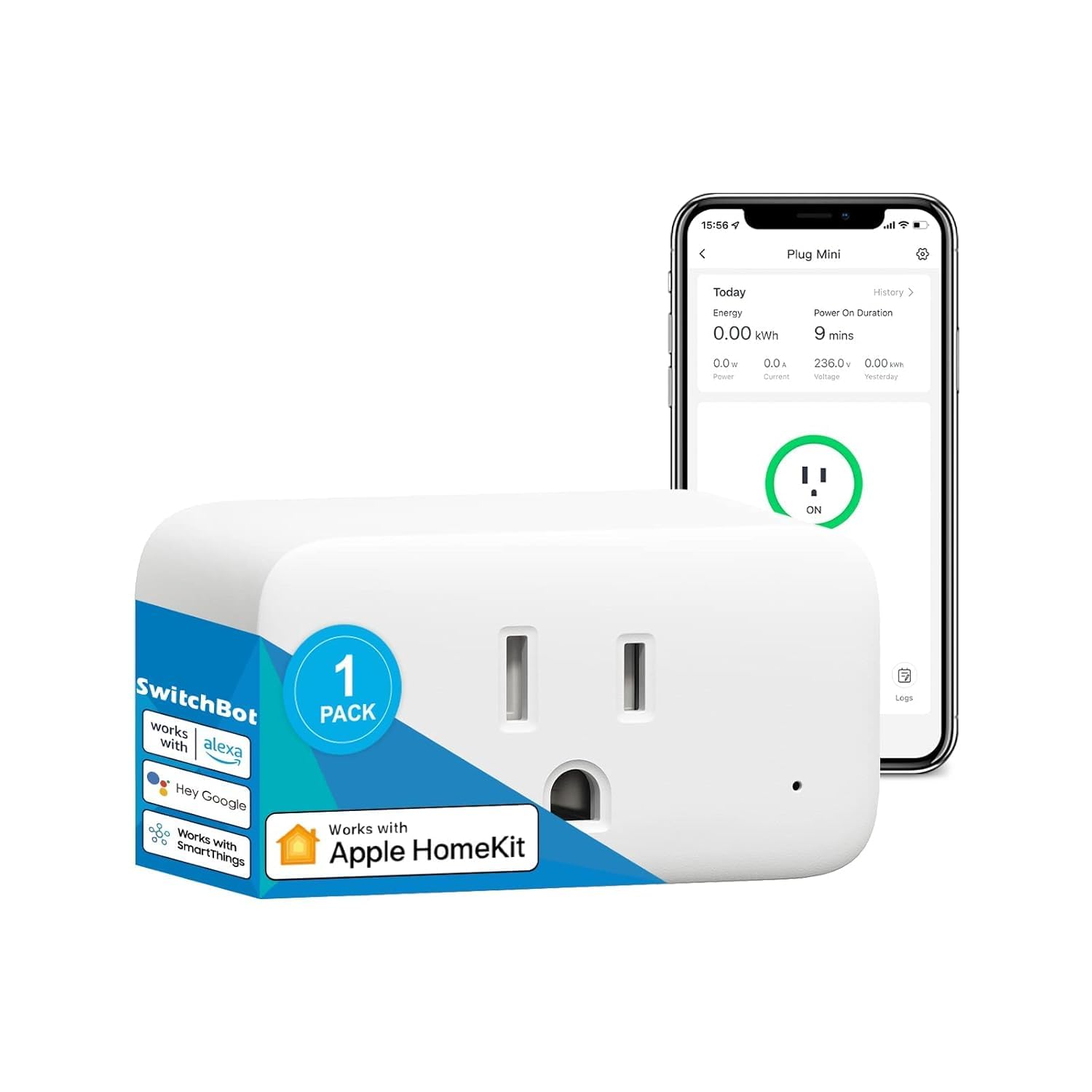 2025 New SwitchBot HomeKit Smart Plug Mini 15A No Hub Required Energy Monitor WiFi 2 4G Only Outlet
