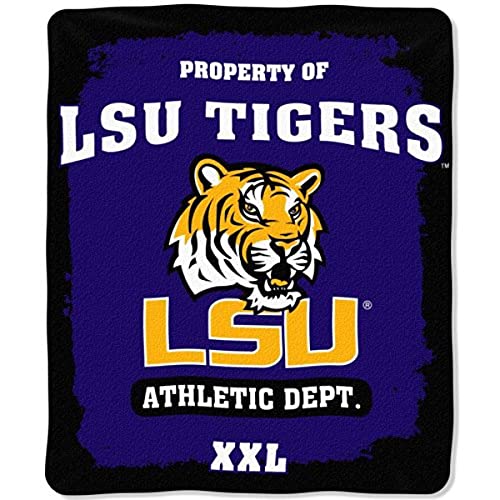 NORTHWEST The Company NCAA LSU Tigers 50-Inch-by-60-Inch Micro Plush Raschel Throw Property of Design