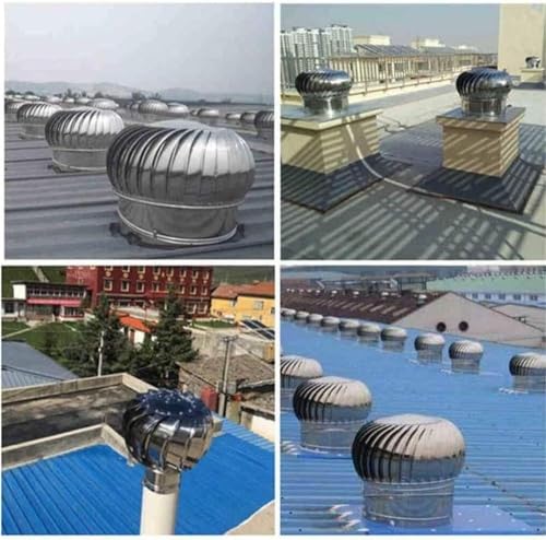 Sombrerete Giratorio para Chimenea, Acero Inoxidable 304, ventilación de Techo Anti-Tiro descendente, Protector Giratorio contra pájaros, 400 mm/15,7 Pulgadas