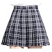 Jupe plissée à carreaux pour femme - Taille A Word - Grande taille - - 3XL