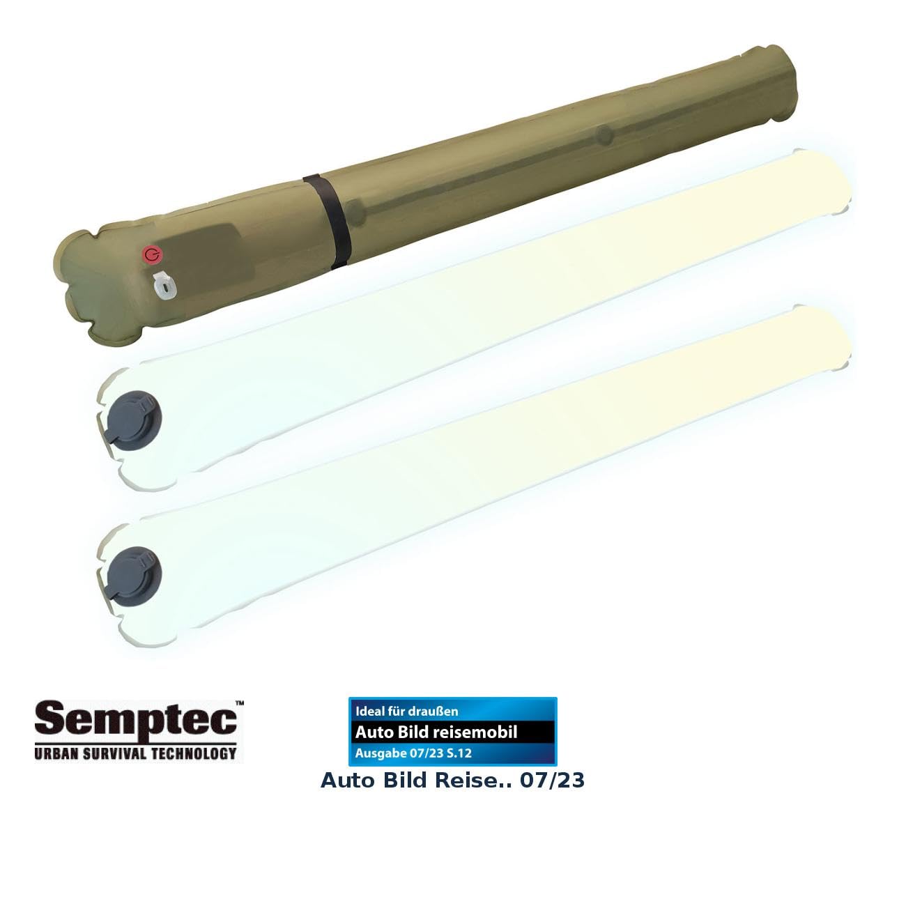 Semptec Urban Survival Technology Camping-Licht Akku: 2er-Set Aufblasbare XL-Akku-Campingleuchte mit CCT-LEDs, 190 lm, USB-C (LED-Lampen Camping, Leuchten aufblasbar, Pool)