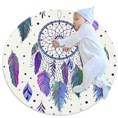 Tapis rond attrape-rêves pour chambre cocooning JDEZ 100cm - 2
