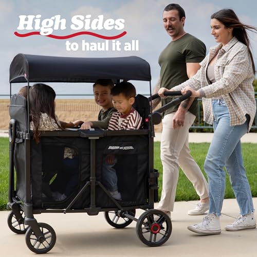 Image of Radio Flyer Voya 2.0 XT 4-Seat Stroller Wagon, For Kids 6+ Months, Compact