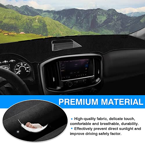 Image of Autorder Dashboard Cover Mat for 2015-2020 2021 2022 Chevrolet Chevy Colorado Accessories Dash Cover Flannel Dash Mat Sunshade Glare UV Rays Protector