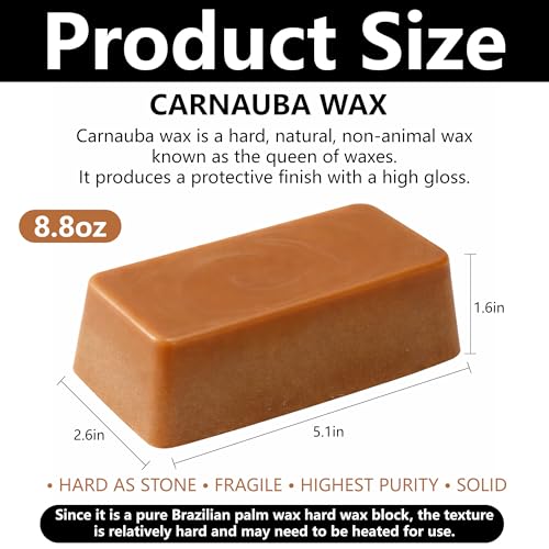 8.8 Oz Pure Carnauba Hard Wax Bar