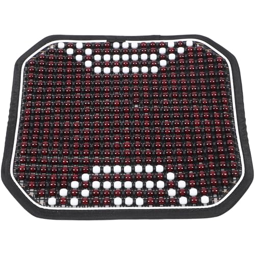 Funda de asiento para coche con cuentas de madera, cojín relax resistente de viaje