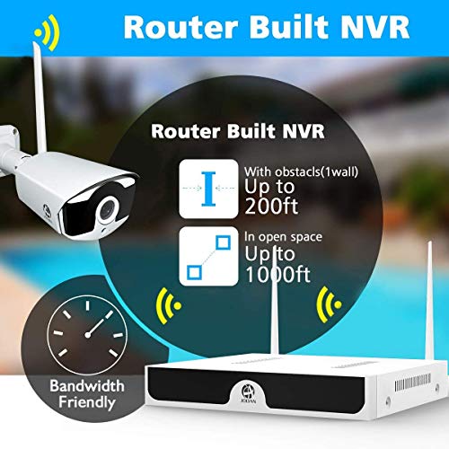 【2020 Updated】 JOOAN 3MP Security Camera System Wireless,8-Channel NVR&4Pcs FHD 1536P(Clearer Than 1080P) Audio Record CCTV Cameras,Waterproof&Good Night Vision,Motion Alert(with 1TB Hard Drive) - Thumbnail 4