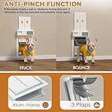Automatische Hundetür für Wand – Mittlere elektronische Smart Pet Tür mit LCD-Display, 3 Klappensystem & Timer/Manuelle Modi, Anti-Pinch, Heavy Duty für mittelgroße Hunde bis zu 18 kg (M)