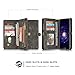 KONKY Magnetic Wallet Case Suit for Samsung Galaxy S8 Plus Black