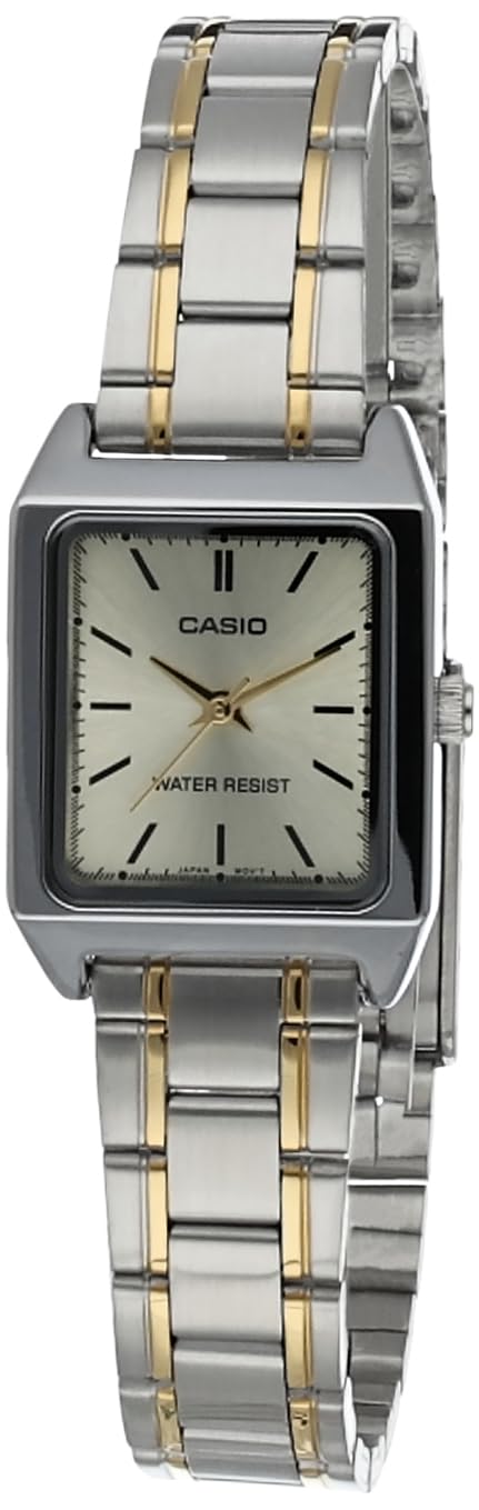 Casio Women Beige Dial Stainless Steel Band Dress Watch - LTP-V007SG-9EUDF