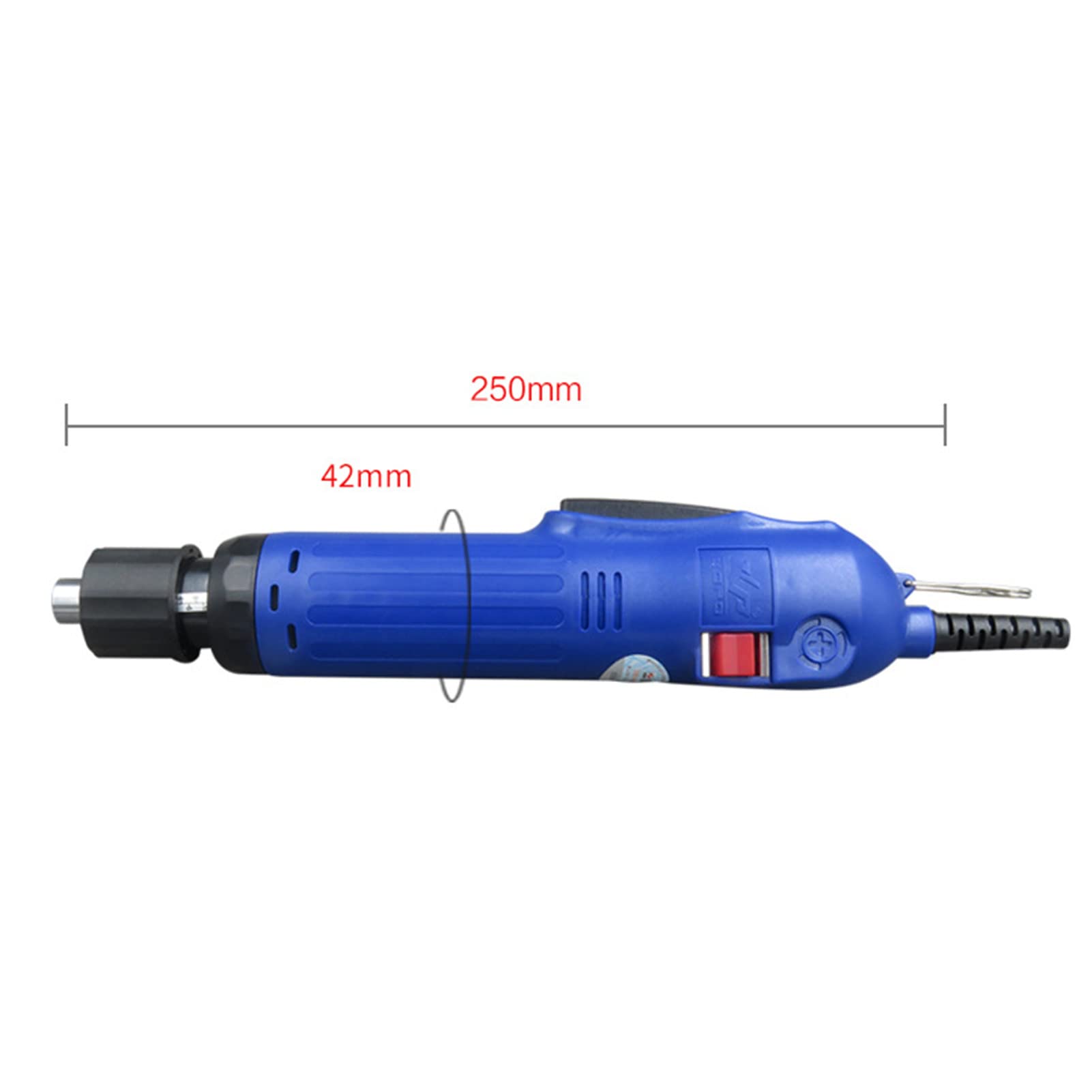 Destornillador eléctrico, destornillador eléctrico de mango recto de mano de 1/4 '', herramienta práctica bidireccional 220 V (normativa europea 220 V)