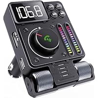 FM Transmitter For Car Bluetooth, Upgraded PD30W USB C & QC3.0 USB Charger Bluetooth 5.3 Car Adapter, Hands-Free Wireless Car Kit Music Player With