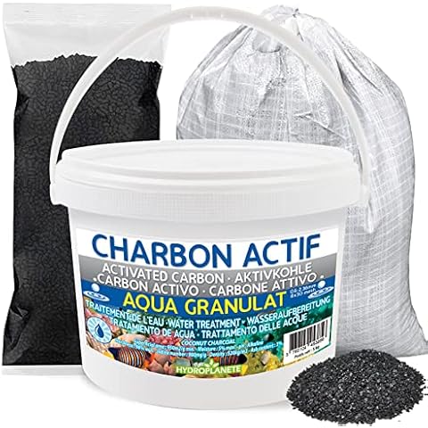 HYDROPLANETE Carbón activo para acuario, granulado de alta pureza (2 kg) Cover