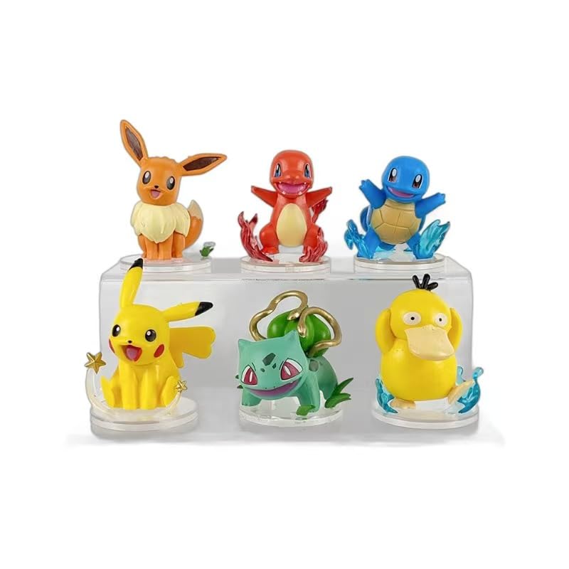 Slinsmei 6Pcs Pokemon Collectible Figures - cake decorating supplies | Mubboo