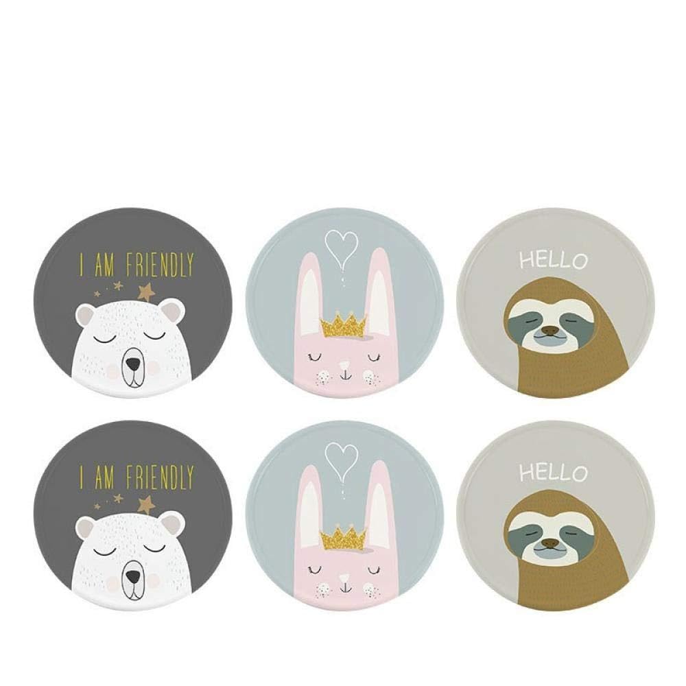 Lklnkvl Animals (6 Packs) Placemats, Table Mat Household Anti-Scalding Creative Vegetable Pot Large-Animals(Animals (6 Packs))