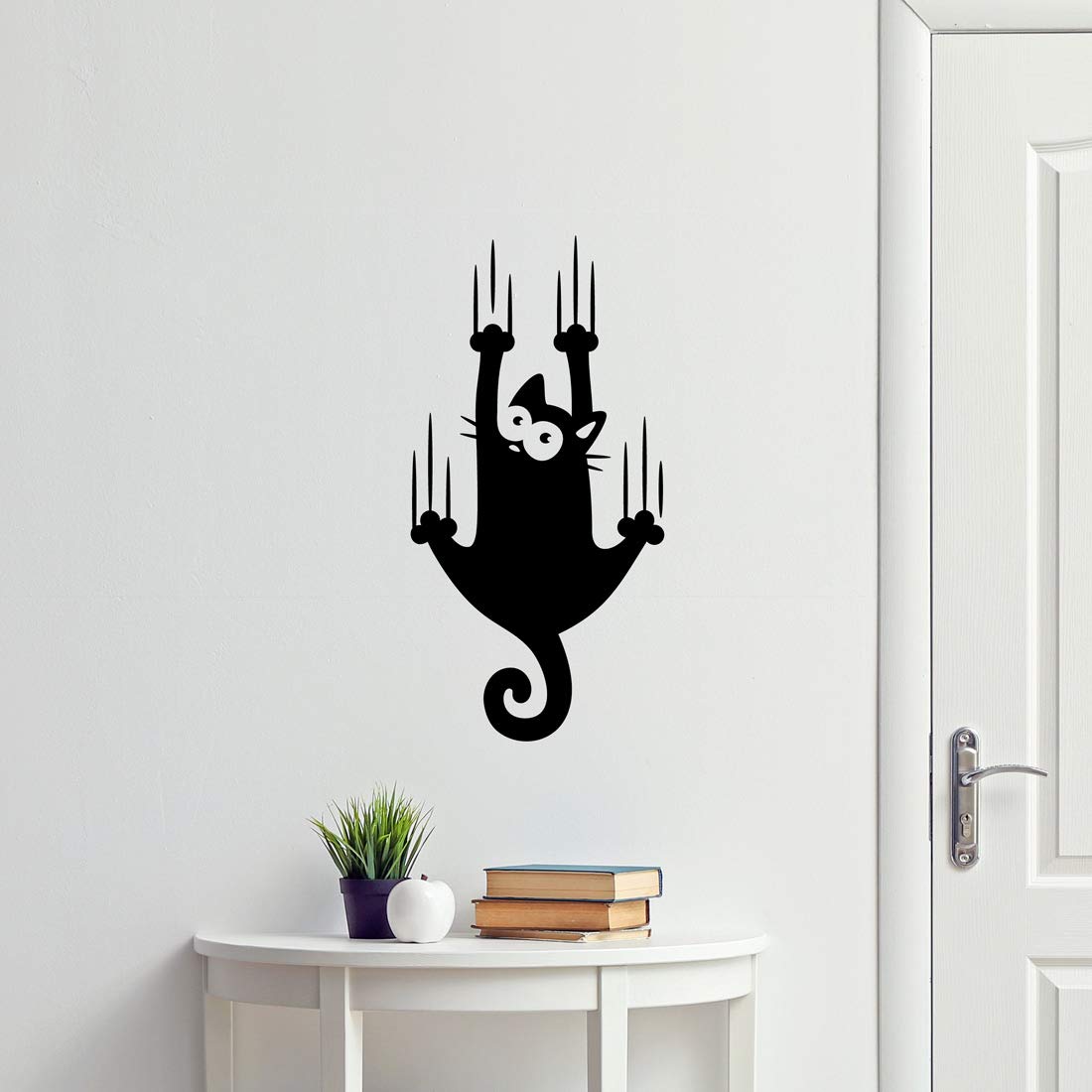 Lot De 6 Autocollants Muraux 3D Chat En Vinyle - Motif Réaliste - Pour Meubles, Murs, Frigo - Décoration Salon, Chambre, Bureau