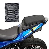 AMJPRO バイクシートクッション 2024 ゲルクッション 通気性 3Dメッシュシートカバー 体圧分散 通気 滑り止め 人間工学 取り付け簡単 快適なツーリング バイク用品 (21×28×3cm)