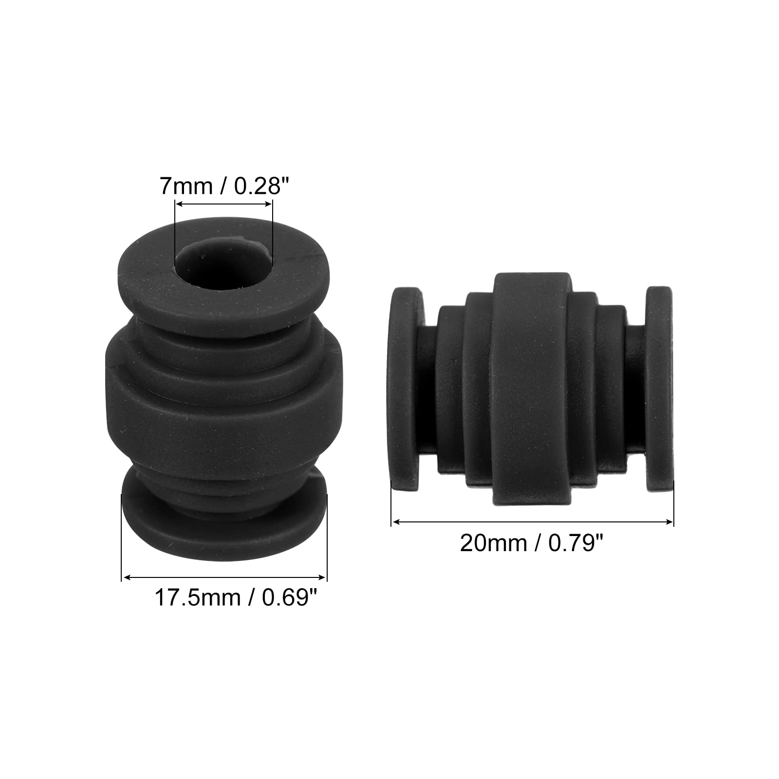 QUARKZMAN 20 Billes Amortisseur En Caoutchouc – Anti-vibrations M3x6,6mm – Pour RC Drone F4 F7, Contrôleur De Vol, Cardan – Noir