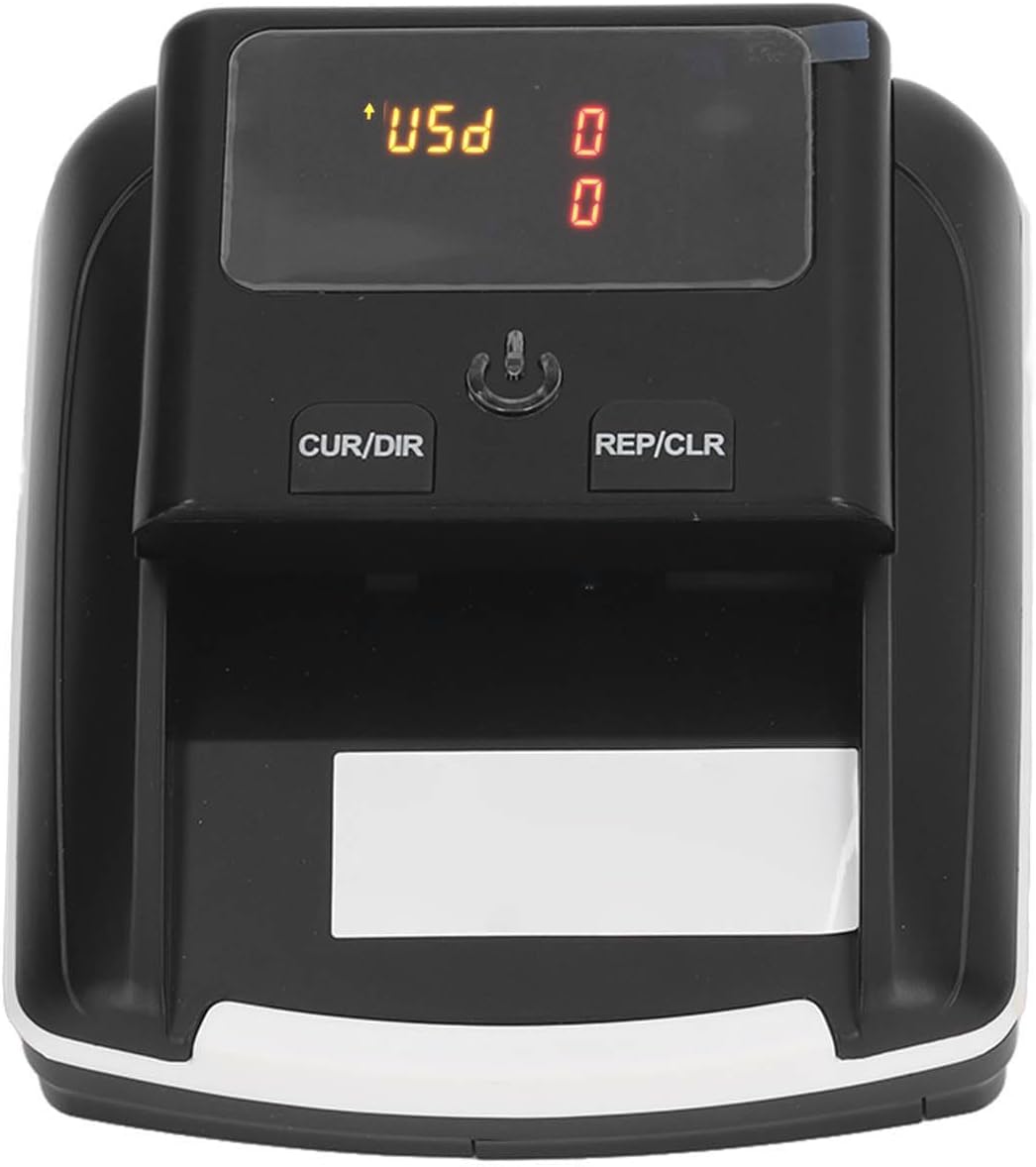 Banknote Detector, Automatic Banknote Detector Portable USD EUR Count Machine Counterfeit Bill Checker Ultraviolet Magnetic Infrared Built, Tool Sets (US Plug) - Image 6