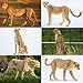 Toymany 8PCS Cheetah Figurines with Cheetah Cubs, Realistic Jungle Zoo Animals Figurines Family Set, Educational Toy Cake Toppers Christmas Birthday Gift for Kids