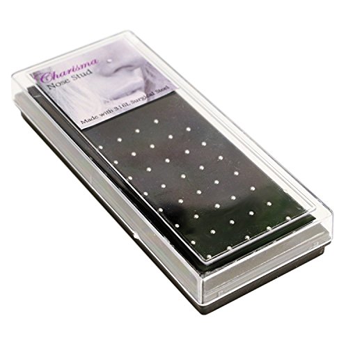 Charisma 40pcs Stainless Steel Small Nose Studs Nose Piercing Jewelry Tiny Bone Studs for Women Men Hypoallergenic (22G,Ball,1.5mm)