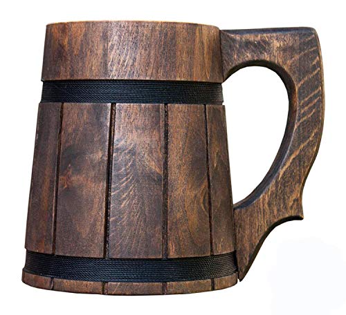 wood mug beer - Handmade Beer Mug Wooden Tankard Beer Stein Alder Wood Beer Mug - Great Gift Idea