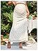 MakeMeChic Women's Maternity Fall Boho Floral Skirt High Waisted Ruched Fishtail Pregnancy Maxi Skirts White Small