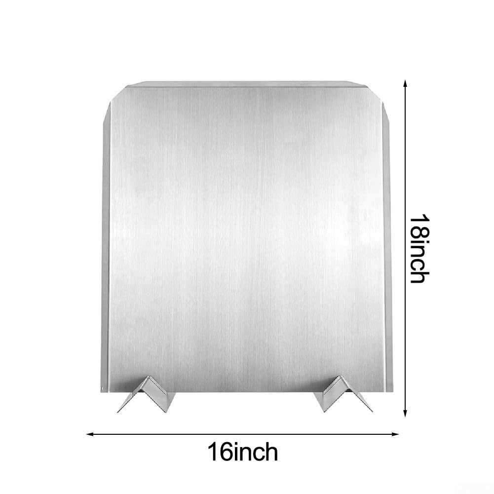 Paroi arrière de cheminée en acier inoxydable 16 x 18 pouces résistant à la