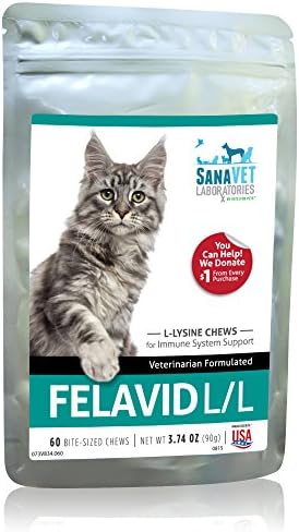 L Lysine for Cats - Tasty Chews for Immune System Support 3.74oz